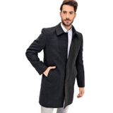 Dewberry PLT8365 Düz Antrasit Erkek Palto