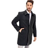 Dewberry Plt8365 Erkek Palto Uzun Kol Yün Polyester Antrasit Renk L Beden Şık Tasarım