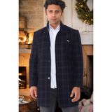 Dewberry PLT8367 Dewberry Erkek Palto-Desenli Açık Lacivert - XL