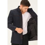 Dewberry PLT8369 Siyah Lacivert Erkek Palto