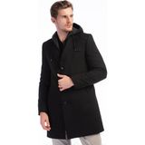 Dewberry Plt8371 Erkek Palto - Siyah - 3XL