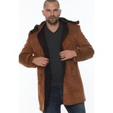 Dewberry PLT8399 Süet Görünümlü Açık Camel Erkek Palto
