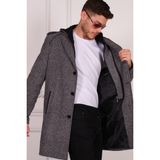 Dewberry PLT8401 Desenli Gri Erkek Palto