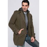 Dewberry PLT9334 Erkek Palto Haki %70 Yün %30 Polyester Orta Kalınlık Uzun Kol M Beden