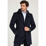 Dewberry PLT9376 Erkek Palto Lacivert (1) Yün Karışımlı Dış Giyim - Lacivert-1