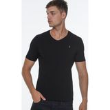 Dewberry T8568 V Yaka Siyah 3'lü Erkek T-shirt
