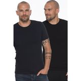 Dewberry T8568 V Yaka Siyah Lacivert 2'li Erkek T-shirt