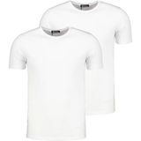 Dewberry T8569 İkili Set Bisiklet Yaka Erkek T-Shirt-Kar Beyaz- Kar Beyaz - M