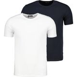 Dewberry T8569 İkili Set Bisiklet Yaka Erkek T-Shirt-Lacivert - Beyaz - 3XL