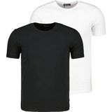 Dewberry T8569 İkili Set Bisiklet Yaka Erkek T-Shirt-Siyah-Beyaz - 3XL - Siyah - Beyaz