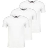 Dewberry T8569 Üçlü Set Bisiklet Yaka Erkek T-Shirt-Kar Beyaz- Kar Beyaz- Kar Beyaz - 3XL