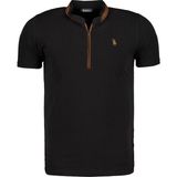 Dewberry T8571 Dewberry Fermuarli Erkek T-Shirt-Koyu Siyah