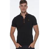 Dewberry T8571 Fermuarlı Siyah 3'lü Erkek T-shirt
