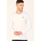 Dewberry T8587 Açık Beyaz Erkek Uzun Kol T-Shirt