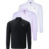 Dewberry Üçlü Set G674 Dewberry Erkek Gömlek-Siyah-Beyaz-Pembe - Siyah - Beyaz - Pembe
