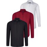 Dewberry Üçlü Set G726 Dewberry Gömlek-Siyah-Beyaz-Bordo - 3XL - Siyah - Beyaz - Bordo