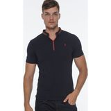 Dewberry Üçlü Set T8571 Fermuarlı Erkek T-Shirt-Lacivert