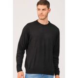 Dewberry V0091 Erkek Kazak Siyah Yün Karışımlı Büyük Beden Oversize Günlük Giyim - XL