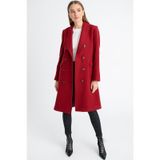 Dewberry Z6620 Bordo Kadın Palto