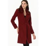 Dewberry Z6643 Bordo Kadın Kaban