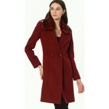 Dewberry Z6643 Kadın Kaban-Bordo - S