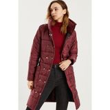 Dewberry Z6647 Dewberry Bayan Kaban Düz Bordo - M