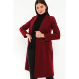 Dewberry Z6672 Bordo Kadın Palto