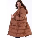 Dewberry Z6736 Camel Kadın Mont