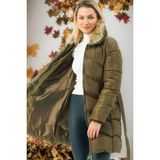 Dewberry Z6767 Dewberry Bayan Kaban Düz Haki - S