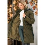 Dewberry Z6774 Dewberry Bayan Kaban Düz Haki - Koyu Haki - S