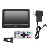 DEWIN 17,8 cm (7 inç) dijital fotoğraf çerçevesi, tutucu setli, LED ekran, HD fotoğraf çerçevesi desteği, çalar saat MP3/4 film video ses çalar, ev ofis için (ABD fişi)