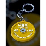 Dex Supports Fitness Ağırlık Plakası Minyatür Anahtarlık Silikon Model - Sarı
