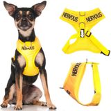 Dexil Limited Sinir (Give Me Space) Sarı Renk Kodlu Çekilmez Ön ve Arka D Halka Dolgulu ve Su Geçirmez Yelek Köpek Koşum Takımı Köpeğinizin Diğerlerini Önceden Uyararak Kazaları Önler (XS)