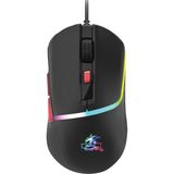 Dexim Rainbow LED Işıklı 6400 Dpı Kablolu Gaming Oyuncu Mouse - Siyah