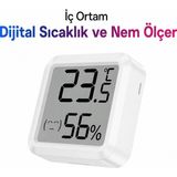 Dexmon 2in1 Dijital Sıcaklık ve Nem Ölçer – Iç Ortam Termometre Higrometre, LCD Ekranlı Masaüstü ve Duvar Tipi - İç Ortam - Dijital Sıcaklık ve Nem Ölçer