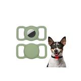 Dexmon Airtag İle Uyumlu Uyumlu Silikon Kılıf Kedi Köpek Tasmasına Takılabilir Kapalı Düşmez Kopmaz Yıkanabilir, Açik Yeşil