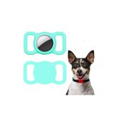Dexmon Airtag İle Uyumlu Uyumlu Silikon Kılıf Kedi Köpek Tasmasına Takılabilir Kapalı Düşmez Kopmaz Yıkanabilir, Turkuaz
