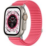 Dexmon Apple Watch 11-10 42MM 5 6 7 8 9 Se Uyumlu 38/40/41MM Uyumlu Hasır Örgü Cırtlı Spor Kumaş Kordon - Kırmızı - Watch 11-10 42mm 5 6 7 8 9 Se 38/40/41mm