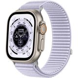 Dexmon Apple Watch 11-10 42MM 5 6 7 8 9 Se Uyumlu 38/40/41MM Uyumlu Hasır Örgü Cırtlı Spor Kumaş Kordon - Lila - Watch 11-10 42mm 5 6 7 8 9 Se 38/40/41mm