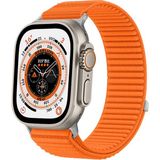 Dexmon Apple Watch 11-10 42MM 5 6 7 8 9 Se Uyumlu 38/40/41MM Uyumlu Hasır Örgü Cırtlı Spor Kumaş Kordon - Turuncu - Watch 11-10 42mm 5 6 7 8 9 Se 38/40/41mm