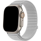 Dexmon Apple Watch 11 10 46mm - 6 7 8 9 10 11 SE Ultra Uyumlu 42 44 45 49mm Bakla Desen Hasır Kumaş Kordon Kayış - Watch 10 46mm - 42/44/45/49mm - Gri
