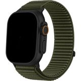 Dexmon Apple Watch 11 10 46mm - 6 7 8 9 10 11 SE Ultra Uyumlu 42 44 45 49mm Bakla Desen Hasır Kumaş Kordon Kayış - Watch 10 46mm - 42/44/45/49mm - Haki