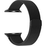 Dexmon Apple Watch 11 10 46mm - 6 7 8 9 10 11 SE Ultra Uyumlu 42 44 45 49mm Milano Metal Hasır Mıknatıslı Kordon Paslanmaz Çelik - 42 44 45 46 49mm - Siyah