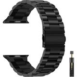 Dexmon Apple Watch 11 10 46mm - 6 7 8 9 10 11 SE Ultra Uyumlu 42 44 45 49mm Paslanmaz Çelik Metal Bakla Kordon - Siyah - Watch 10 46 - 42/44/45/49mm