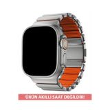 Dexmon Apple Watch 11 10 46mm 9 8 7 6 SE Ultra Uyumlu 42-44-45-49mm Titanyum Çelik Çift Renkli Kordon