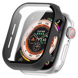 Dexmon Apple Watch 44MM Uyumlu Siyah Çerçeveli Sert Kasa ve Ekran Koruyucu Tam Koruma
