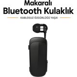 Dexmon Bluetooth Kulak Içi Kulaklık Makaralı Kablosuz Mikrofonlu Type-C Şarjlı Tek Kulak Ios Android Uyumlu - Makaralı Bluetooth Kulaklık