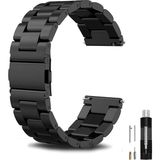 Dexmon Huawei Watch 3 Gt Gt2 GT2E Gt3 Gt4 Gt 5 Pro Se Elite 46MM Uyumlu 22MM Metal Paslanmaz Çelik Kordon - Huawei 22mm - Siyah