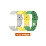 Dexmon Huawei Watch 3 GT GT2 GT2e GT3 GT4 GT5 Pro SE Elite 46mm Uyumlu 22mm 3'lü Paket Silikon Kordon Seti
