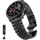 Dexmon Huawei Watch 3 Gt Gt2 GT2E Gt3 Gt4 Gt5 Pro Se Elite 46MM Uyumlu Paslanmaz Çelik Ayarlanabilir Kordon Kayış - Siyah